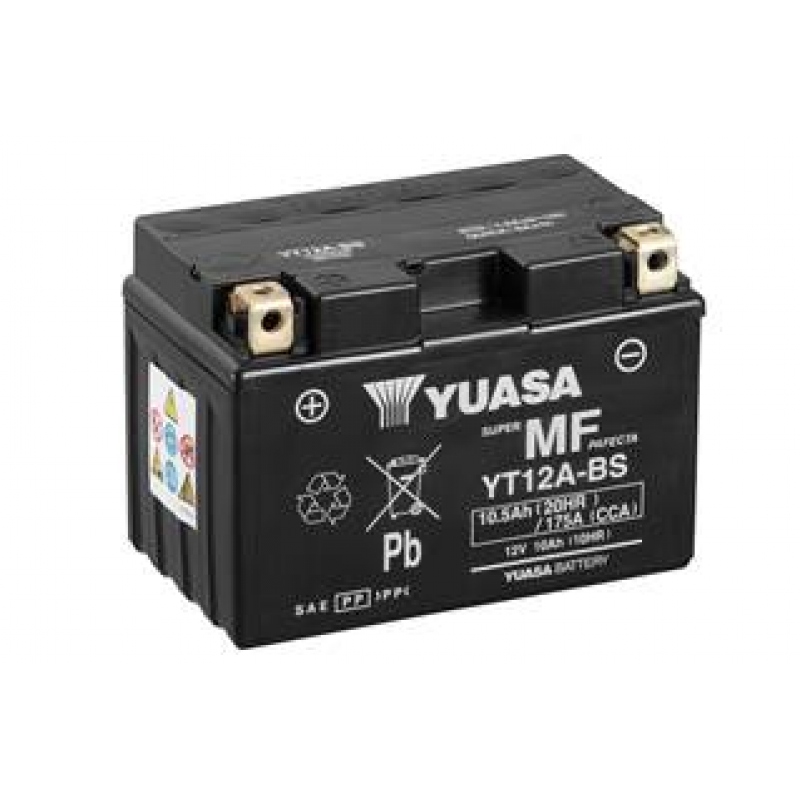 МОТО Yuasa 12V 10Ah MF VRLA Battery YT12A-BS(сухозаряжений)